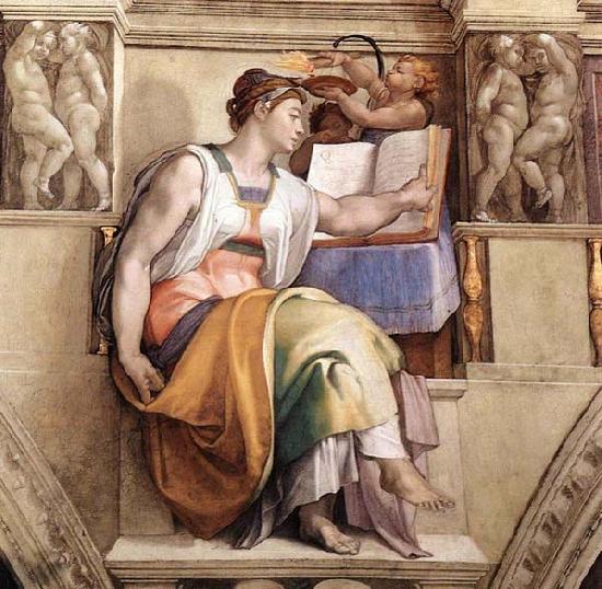Michelangelo Buonarroti The Erythraean Sibyl Sweden oil painting art